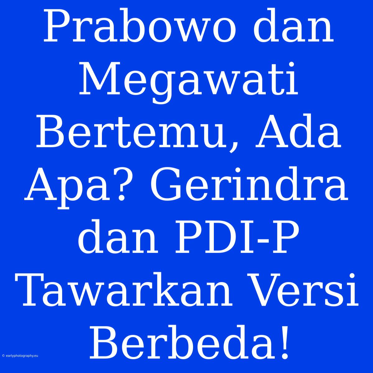 Prabowo Dan Megawati Bertemu, Ada Apa? Gerindra Dan PDI-P Tawarkan Versi Berbeda!