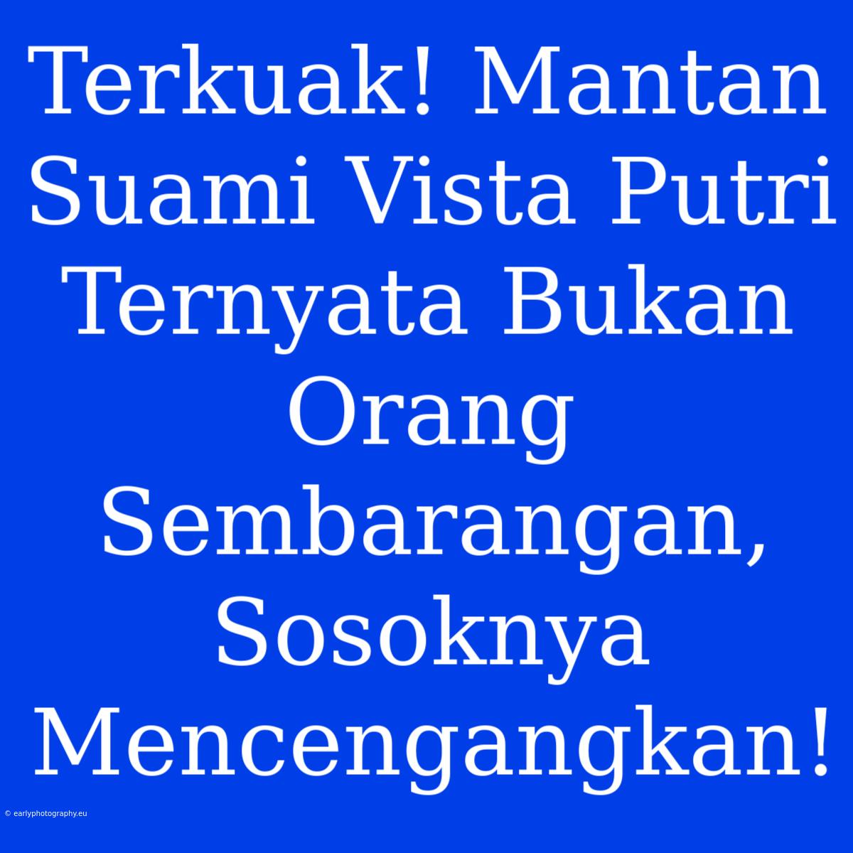 Terkuak! Mantan Suami Vista Putri Ternyata Bukan Orang Sembarangan, Sosoknya Mencengangkan!